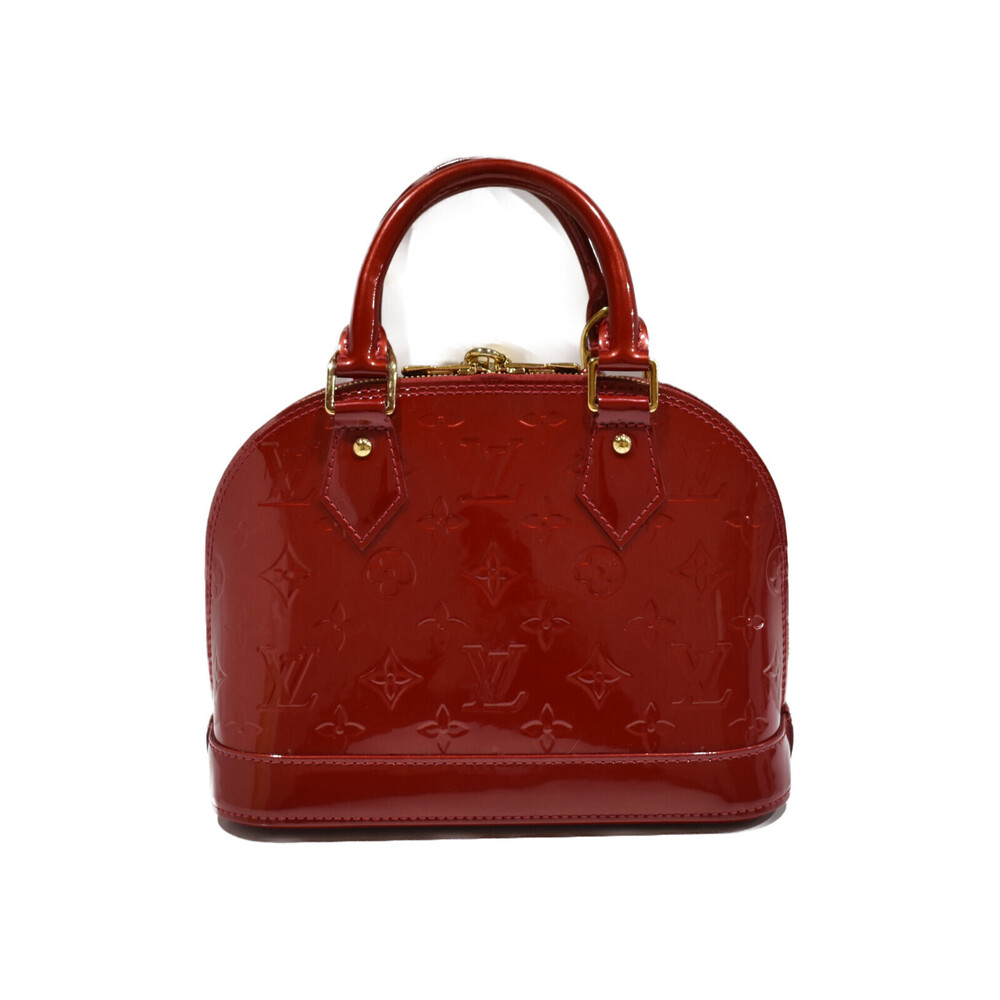 Louis Vuitton Red Alma Vernis Leather dAmour Shoulder Pomme Handbag Crossbody